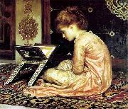 Frederick Leighton Study at a read desk Sweden oil painting artist